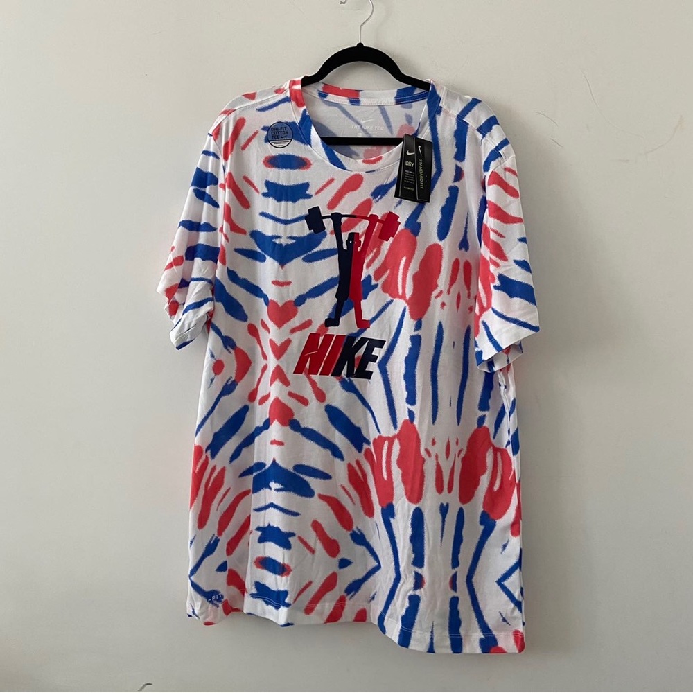 Men’s Nike Dry Cotton Workout Tie Dye T-Shirt Size XXL